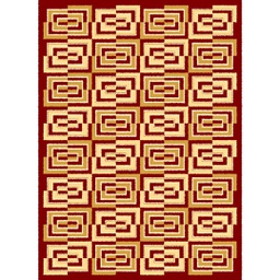 MELODIE 89060 (Rectangulaire, 190X275, BORDEAUX_CREME)