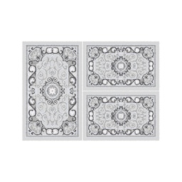 VALENCIA 51130 (Rectangular, ( T 80X130 + 2T 65X100 ), GRIS CLAIRE_GRIS CLAIRE)