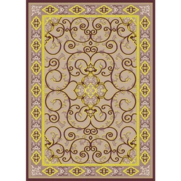 VALENCIA 51120 (Rectangular, 180X270, MARRON BORDEAUX_IVOIR MATT)