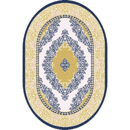 ISHRAK 85053 (Oval, 120X170, BLEU NUIT)