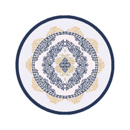 ISHRAK 85053 (Rond, 120X120, BLEU NUIT)