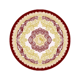 ISHRAK 85073 (Round, 120X120, BORDEAUX)