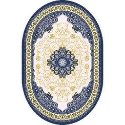 ISHRAK 48263 (Oval, 120X170, BLEU NUIT)