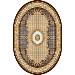 SHIRAZ 76060 (Ovale, 130X160, MARRON CHOCO)