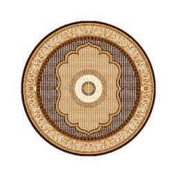 SHIRAZ 76060 (Round, 130X130, MARRON CHOCO)