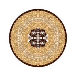 SHIRAZ 76070 (Round, 130X130, MARRON CHOCO)