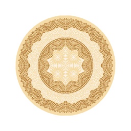 SHIRAZ 76070 (Round, 130X130, CREME)