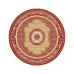 SHIRAZ 76061 (Round, 130X130, BORDEAUX)