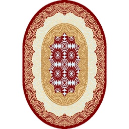 SHIRAZ 76071 (Oval, 130X160, BORDEAUX)