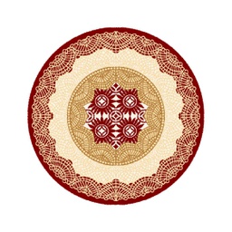 SHIRAZ 76071 (Round, 130X130, BORDEAUX)