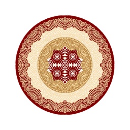 SHIRAZ 76071 (Round, 130X130, BORDEAUX)