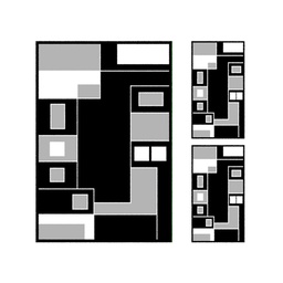RELAX 6508O (Rectangular, ( T 150X220 + 2T 60X110 ), NOIRE)