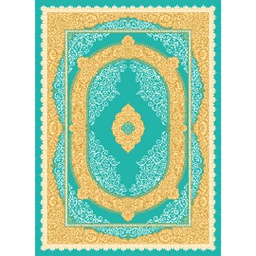 MELODIE 89050 (Rectangulaire, 190X275, VERT TURQUOISE_CREME)