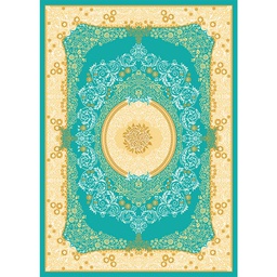 MELODIE 89040 (Rectangulaire, 190X275, VERT TURQUOISE_CREME)