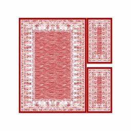 إزمير 69920 (مستطيل, ( T 160X220 + 2T 60X110 ), أحمر عنابي)