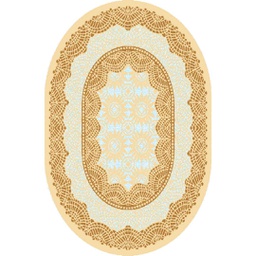 SHIRAZ 76070 (Oval, 130X160, CREME)