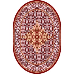 SHIRAZ 80441 (Oval, 130X160, BORDEAUX)