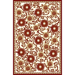 VALENCIA 76590 (Rectangulaire, 250X400, BORDEAUX_CREME)