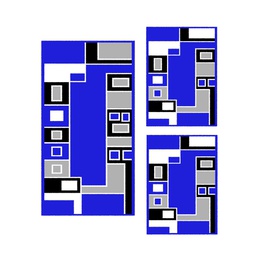 RELAX 65084 (Rectangulaire, ( T 60X150 + 2T 60X110 ), BLEU ROI)