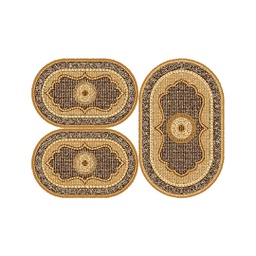 شيراز 76060 (بيضوي, ( O 80X130 + 2O 65X100 ), بني عسلي)