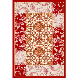 VALENCIA 7596B (Rectangulaire, 200X280, BORDEAUX_CREME)