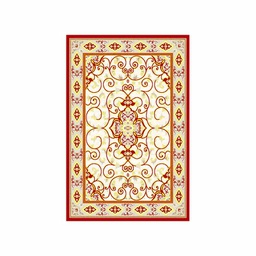 VALENCIA 5112C (Rectangulaire, 200X280, BORDEAUX_CREME)