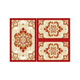 VALENCIA 5829C (Rectangular, ( T 80X130 + 2T 65X100 ), BORDEAUX_CREME)