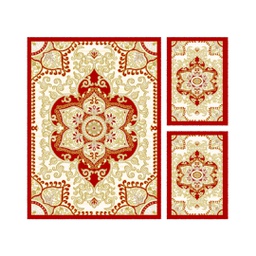 VALENCIA 5829C (Rectangular, ( T 160X220 + 2T 60X110 ), BORDEAUX_CREME)