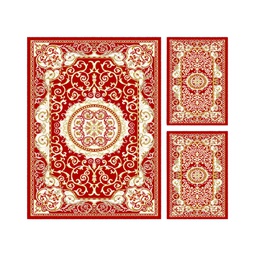 VALENCIA 5113C (Rectangular, ( T 150X230 + 2T 60X115 ), BORDEAUX_CREME)