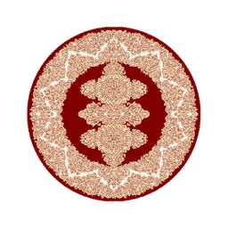 SHIRAZ 80451 (Round, 130X130, BORDEAUX)