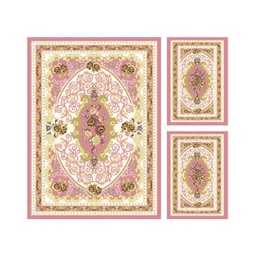 VALENCIA 7186D (Rectangulaire, ( T 160X220 + 2T 60X110 ), BOIS DE ROSE_CREME)