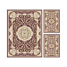 VALENCIA 5113H (Rectangular, ( T 160X220 + 2T 60X110 ), MARRON BORDEAUX_CREME)
