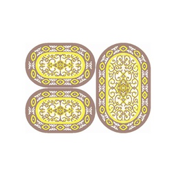 فالينسيا 5112B (بيضوي, ( O 80X130 + 2O 65X100 ), بني برونزي / قشدي)