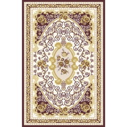 VALENCIA 7186C (Rectangulaire, 250X400, MARRON BORDEAUX_CREME)