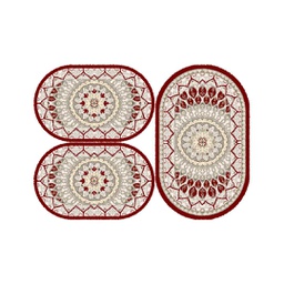 SARAY 82860 (Oval, ( O 80X130 + 2O 65X100 ), BORDEAUX)