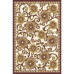 VALENCIA 7659D (Rectangulaire, 190X270, MARRON BORDEAUX_CREME)