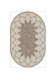 بساط 0388a (بيضوي, 60X90, بني برونزي, مطبوعة)