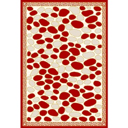 فالنسيا 6071C (مستطيل, 200X280, أحمر عنابي / قشدي)
