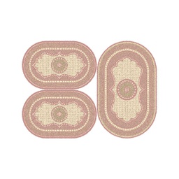 شيراز 76060 (بيضوي, ( O 80X130 + 2O 65X100 ), وردي خشبي)
