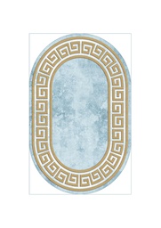 BISSAT 0387a (Ovale, 60X90, BLEU CLAIRE, Lamination)