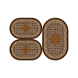SHIRAZ 80440 (Oval, ( O 80X130 + 2O 65X100 ), MARRON CHOCO)