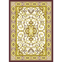 VALENCIA 5112C (Rectangular, ( T 150X220 + 2T 75X120 ), MARRON BORDEAUX_CREME)