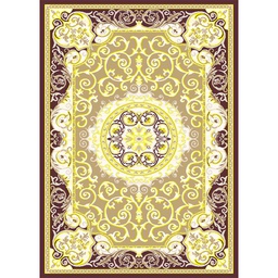 VALENCIA 5113C (Rectangulaire, ( T 150X220 + 2T 75X120 ), MARRON BORDEAUX_CREME)