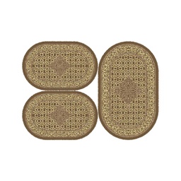 SHIRAZ 80440 (Oval, ( O 80X130 + 2O 65X100 ), BRUN PALE)
