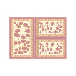 VALENCIA 6071B (Rectangular, ( T 80X130 + 2T 65X100 ), BOIS DE ROSE_CREME)