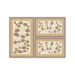 VALENCIA 6071B (Rectangulaire, ( T 80X130 + 2T 65X100 ), MARRON BRONZE_CREME)