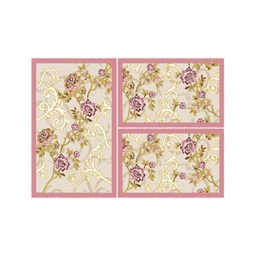 VALENCIA 7599D (Rectangulaire, ( T 80X130 + 2T 65X100 ), BOIS DE ROSE_CREME)