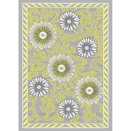 VALENCIA 7659G (Rectangulaire, ( T 150X220 + 2T 75X120 ), GRIS CLAIRE_GRIS CLAIRE)