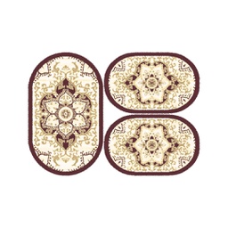 VALENCIA 5829C (Oval, ( O 80X130 + 2O 65X100 ), MARRON BORDEAUX_CREME)