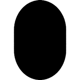أولمبيا 10000 (بيضوي, 80X130, أسود مع لمعة)